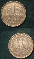 M_p> Germania 1 Marco 1955 G ( Karlsruhe ) Moneta RARA - 1 Mark