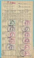 Dokument Met Zegels LIJFRENTEZEGEL / Timbres De Retraite Met Privestempel DE GRYSE BRUXELLES 1939-40 - Documents