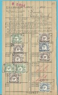 Dokument Met Zegels LIJFRENTEZEGEL / Timbres De Retraite Met Privestempel ROULERS 1939-40 - Documents