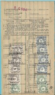 Dokument Met Zegels LIJFRENTEZEGEL / Timbres De Retraite Met Privestempel TANGHE ISEGHEM 1939-40 - Documents