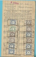 Dokument Met Zegels LIJFRENTEZEGEL / Timbres De Retraite Met Privestempel ROULERS 1939-40 - Documentos