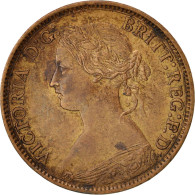 Monnaie, Grande-Bretagne, Victoria, Farthing, 1860, TTB+, Bronze, KM:747.1 - B. 1 Farthing