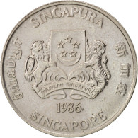 Monnaie, Singapour, 20 Cents, 1986, British Royal Mint, SUP, Copper-nickel - Singapour