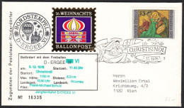 Austria 1976, Illustrated Ballon Cover "Christmas" W./special Postmark "Christkindl", Ref.bbzg - Autres & Non Classés