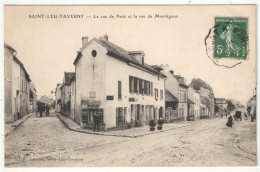 95 - SAINT-LEU-TAVERNY - La Rue De Paris Et La Rue De Montlignon - Edition Lemire - 1908 - Saint Leu La Foret
