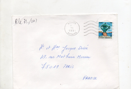 Grece Enveloppe Du 7 Octobre 1991 De Kyohpa Pour Paris - Cartas & Documentos