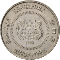 Monnaie, Singapour, 10 Cents, 1990, British Royal Mint, SUP, Copper-nickel - Singapur