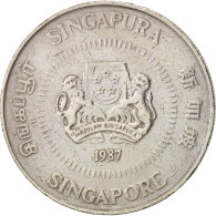 Monnaie, Singapour, 50 Cents, 1987, British Royal Mint, TTB, Copper-nickel - Singapur