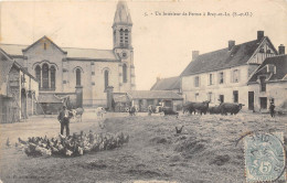 95-BRAY-ET-LU-   UN INTERIEUR DE FERME - Bray-et-Lû