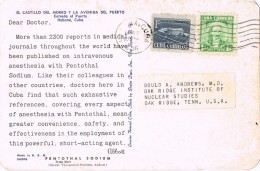 17916. Postal Privda HABANA (Cuba) 1956. Castillo Del Morro Y Avenida Puerto - Lettres & Documents