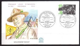 Env Fdc France 20/2/82 Lille,N°2201, Robert Baden Powell, Scoutisme - 1980-1989