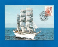 Norwegen 1981  Mi.Nr. 839 , " Christian Radich " - Maximum Card - Stempel Philex France 21.6.1982 - Tarjetas – Máximo