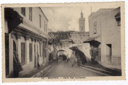 CARTE POSTALE     MAROC  MEKNES  1943  - PORTE BAB DJENAOUA - Meknès