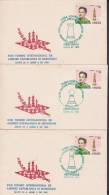 1983-CE-29 CUBA 1983 SPECIAL CANCEL. AJEDREZ. CHESS . TORNEO CAPABLANCA. 5 DIFF GREEN CANCEL. - Covers & Documents