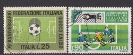 1310 Italia 1973  75° Anniversario FIGC Viaggiato Used Serie Completa Soccer - Usados