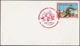 1988-CE-54 CUBA 1988 SPECIAL CANCEL. CHESS AJEDREZ. TORNEO MARIA TERESA MORA IN MEMORIAM. RED CANCEL. - Cartas & Documentos