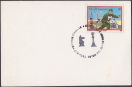 1990-CE-15 CUBA 1990 SPECIAL CANCEL. CHESS AJEDREZ. SUB ZONAL DE AJEDREZ DEL CARIBE. PINAR DEL RIO. - Storia Postale