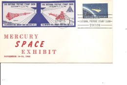 Espace-Mercury ( Commémoratif Des USA De 1962 Avec Timbres Privés Non Dentelés -Dessins En Rouge à Voir) - North  America