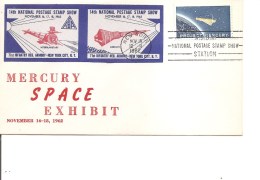 Espace -Mercury ( Commémoratif Des USA De 1962 Avec Timbres Non Dentelés -Dessins En Rouge à Voir) - Nordamerika