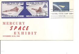 Espace -Mercury ( Commémoratif Des USA De 1962 Avec Timbres Privés Non Dentelés -Dessins En Brun à Voir) - North  America