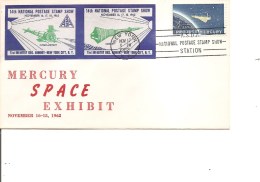 Espace -Mercury ( Commémoratif Des USA De 1962 Avec Timbres Privés Non Dentelés -Dessins En Vert à Voir) - Nordamerika