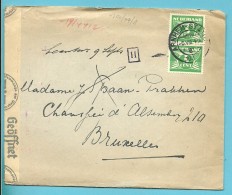 Brief Met Stempel ARNHEM Op 5/8/1941 Naar Bruxelles , Met Censuur Gepruft - Guerre 40-45 (Lettres & Documents)