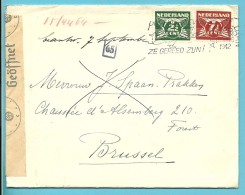 Brief Met Stempel APELDOORN Op 10/7/1942 Naar Bruxelles , Met Censuur Gepruft - Guerre 40-45 (Lettres & Documents)