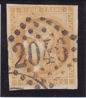 Timbre "Bordeaux" N° 43B Double Oblitération  Rare -Voir Verso - - 1870 Bordeaux Printing