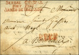 BUREAU GENERAL / PORT PAYE / ARMEE DE HOLLANDE Rouge Sur Lettre Avec Texte Daté De Nimegue Le 14 Janvier... - Marques D'armée (avant 1900)