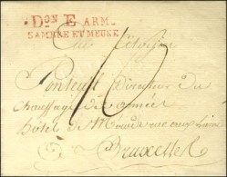 Don E ARM / SAMBRE ET MEUSE Rouge Sur Lettre Avec Texte Daté D'Aix La Chapelle Le 25 Vendémiaire An 4... - Marques D'armée (avant 1900)