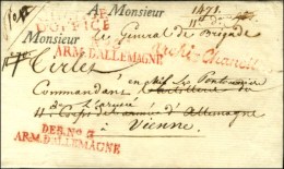 Lettre Chargée D'office Avec Franchise En Rouge De L'Archi-Chancelier Datée De Paris Le 12 Septembre... - Marques D'armée (avant 1900)