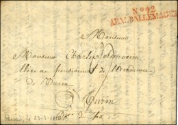 N° 42 / ARM. D'ALLEMAGNE Rouge Sur Lettre Avec Texte Daté De Passau '' Ce 23 Mars 1810 ''... - Marques D'armée (avant 1900)
