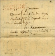 Bau SEDENTAIRE / ARM. D'ALLEMAGNE Rouge Sur Lettre Avec Texte Daté De Mayence Le 23 Mars 1812 Pour... - Marques D'armée (avant 1900)