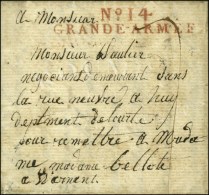 N° 14 / GRANDE ARMEE Rouge Sur Lettre Datée De Stettin Le 8 Septembre 1812 Avec Très Bon Texte. -... - Marques D'armée (avant 1900)