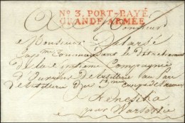 N° 3.PORT-PAYE / GRANDE-ARMEE (rouge) Sur Lettre Avec Texte Daté Gollnord 1808 Adressée Au... - Marques D'armée (avant 1900)
