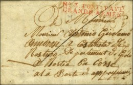 N° 3 PORT PAYE / GRANDE ARMEE Rouge Sur Lettre Avec Texte Daté D'Elbing Le 27 Octobre 1807 écrit... - Marques D'armée (avant 1900)