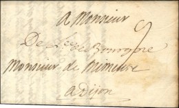 Marque Manuscrite '' De L. De Bourgogne '' Sur Lettre Avec Texte Daté Au Camp De Milstet Le 23 Juillet 1703.... - Marques D'armée (avant 1900)