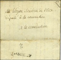 Lettre Avec Texte Rédigé Par P J D G Faure Adressée Au Citoyen Bourdon De L'Oise... - Lettres Civiles En Franchise