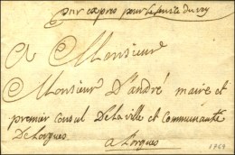 '' Par Expres Pour Le Service Du Roy '' Sur Lettre Avec Texte Daté De Vidauban 1769 Adressée En... - Lettres Civiles En Franchise