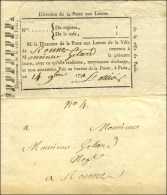 Lettre De Paris Pour Rennes, Au Verso Exceptionnelle étiquette De La Direction De La Poste Aux Lettres... - Autres & Non Classés