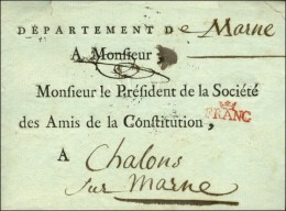FRANC Couronné Rouge (21 Mm) Sur Lettre Imprimée Avec Texte Daté De Versailles Le 28... - Autres & Non Classés