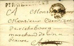 Pt PAYE DE ROUEN (L N° 21a) Sur Lettre Avec Texte Daté De Rouen Le 17 Mars 1753 Adressée à... - Autres & Non Classés