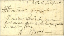 '' A Paris Port Paye '' + '' Port Payé '' Sur Lettre Avec Texte Daté D'Epernay Pour Paris. 1671. - TB... - ....-1700: Précurseurs