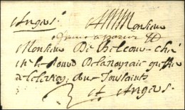 '' Franc à Paris '' Sur Lettre Avec Texte De Lyon Pour Angers. 1669. - TB / SUP. - R. - ....-1700: Précurseurs