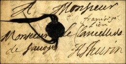 '' Franc Pour Lyon '' Sur Lettre Avec Texte Daté De Paris Pour Turin, Fils De Soies Noires. 1659. - TB /... - ....-1700: Précurseurs