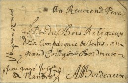 '' Port Payé Jusqu'à Nantes 4 Sols '' Sur Lettre Avec Texte Daté De Paris Pour Bordeaux. 1642.... - ....-1700: Précurseurs