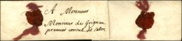 Lettre Avec Texte Daté De Grignan 1654 Pour Salon Avec Soies Fuchsia. - SUP. - R. - ....-1700: Précurseurs