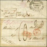 Lettre Avec Texte Daté De St Denis De La Réunion Le 10 Janvier 1844 Pour La France Acheminée... - Autres & Non Classés