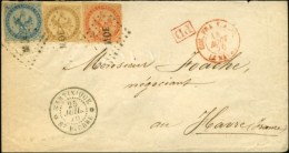 Losange MQE / CG N° 3 + 4 + 5 Càd MARTINIQUE / ST PIERRE Sur Lettre Pour La France Càd... - Autres & Non Classés