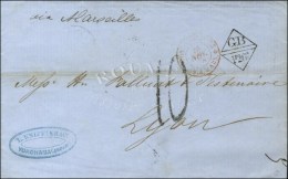 Lettre En Double Port Avec Texte Daté De Yokohama Le 6 Octobre 1868 Pour Lyon, Au Recto Marque... - Autres & Non Classés